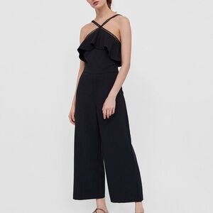 Zara Black Jumpsuits with Lace Strap XS